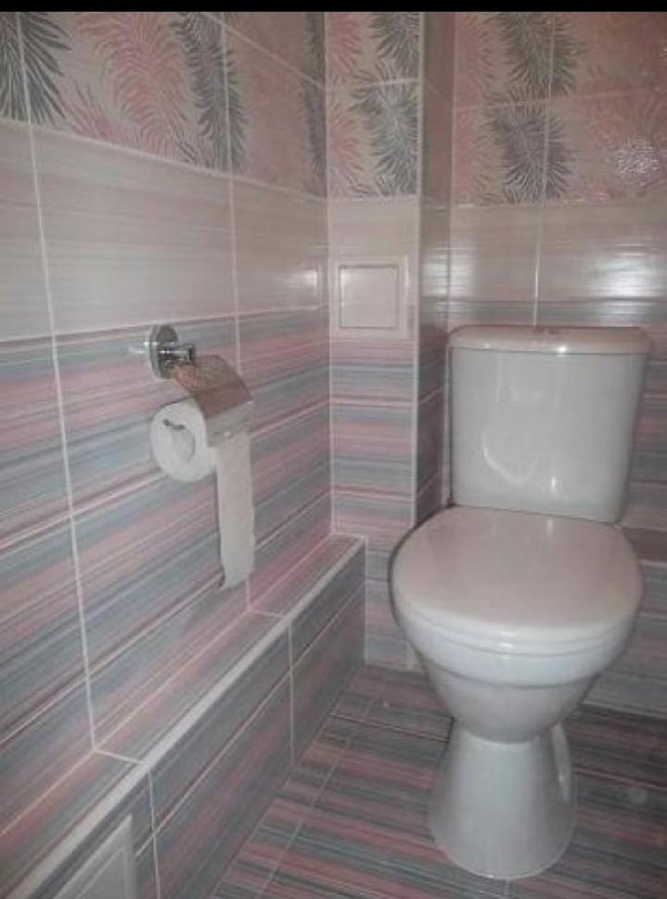 Комбинированная отделка туалета
