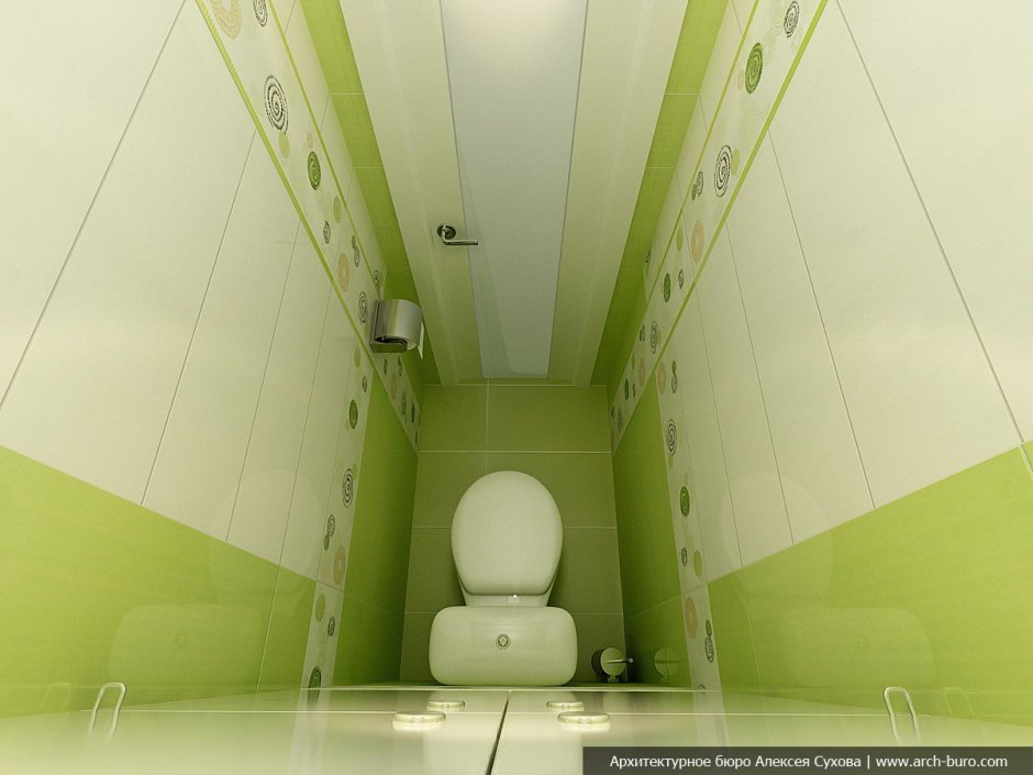Туалет в зеленом цвете