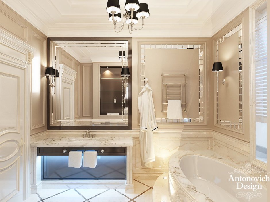 Ванная комната в стиле Неоклассика Анжелика Прудникова