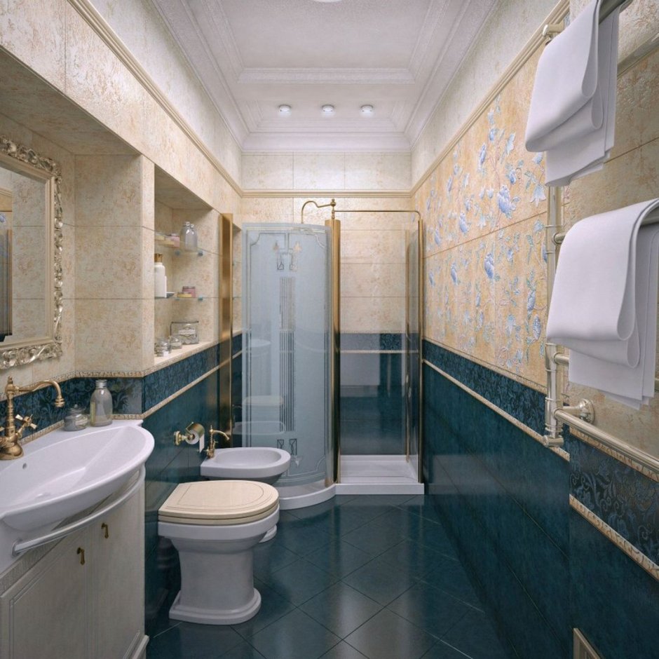 Туалет в стиле современная классика