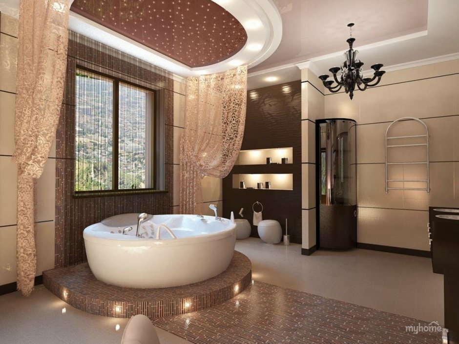 Ванные комнаты в стиле Шале