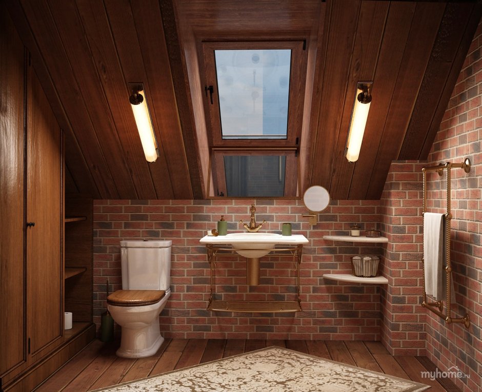 Маленький туалет в классическом стиле