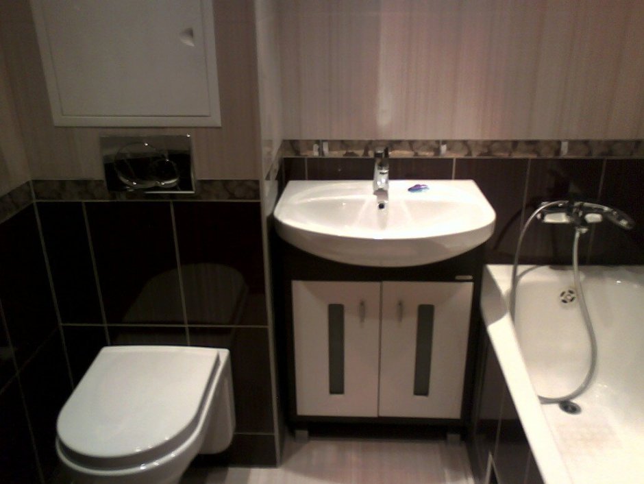 Совмещенный туалет с ванной в хрущевке