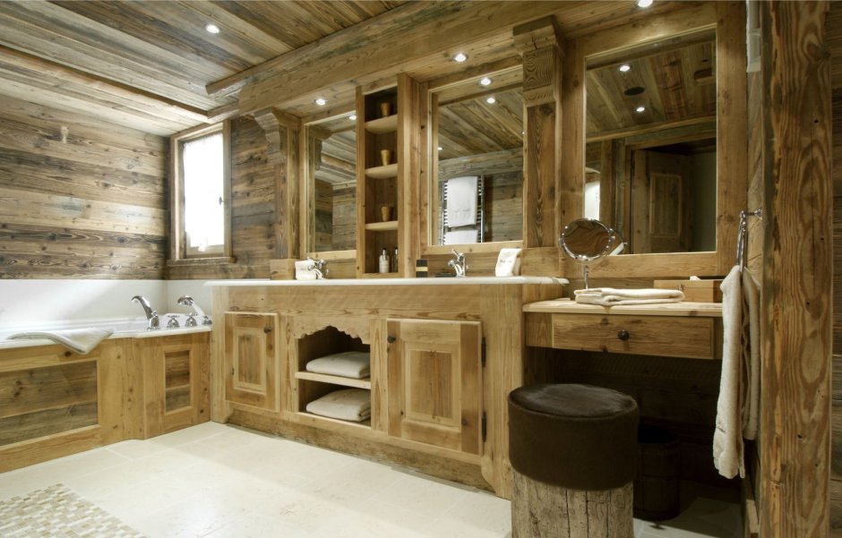 Ванная комната в стиле австрийского Шале