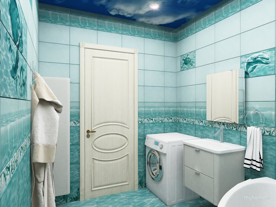 Потолок в ванной для голубой лагуны