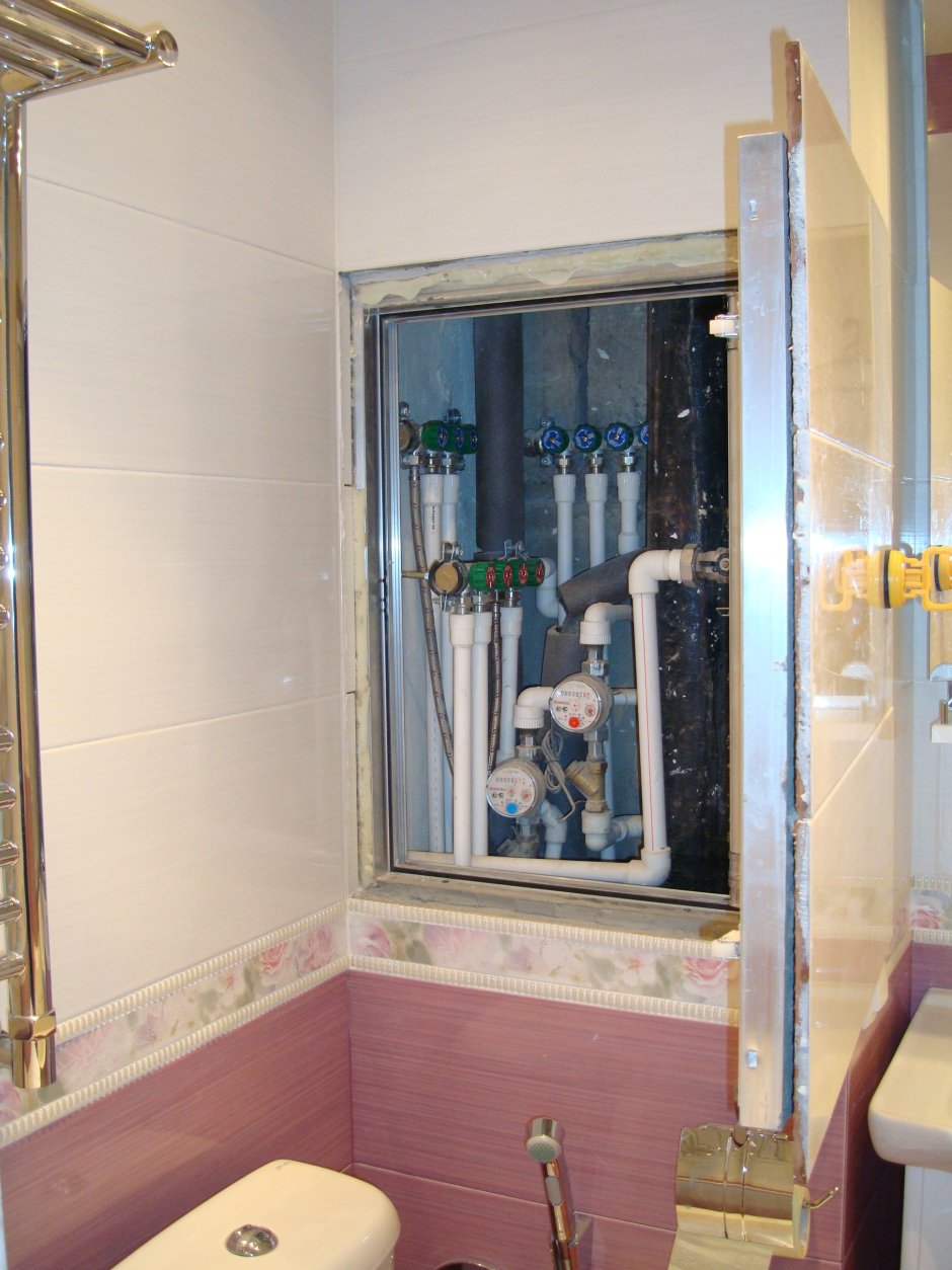 Хрущёвка ванная комната в морском стиле
