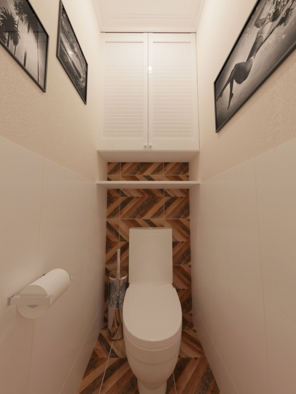 Ванная в скандинавском стиле в панельном доме раздельный санузел