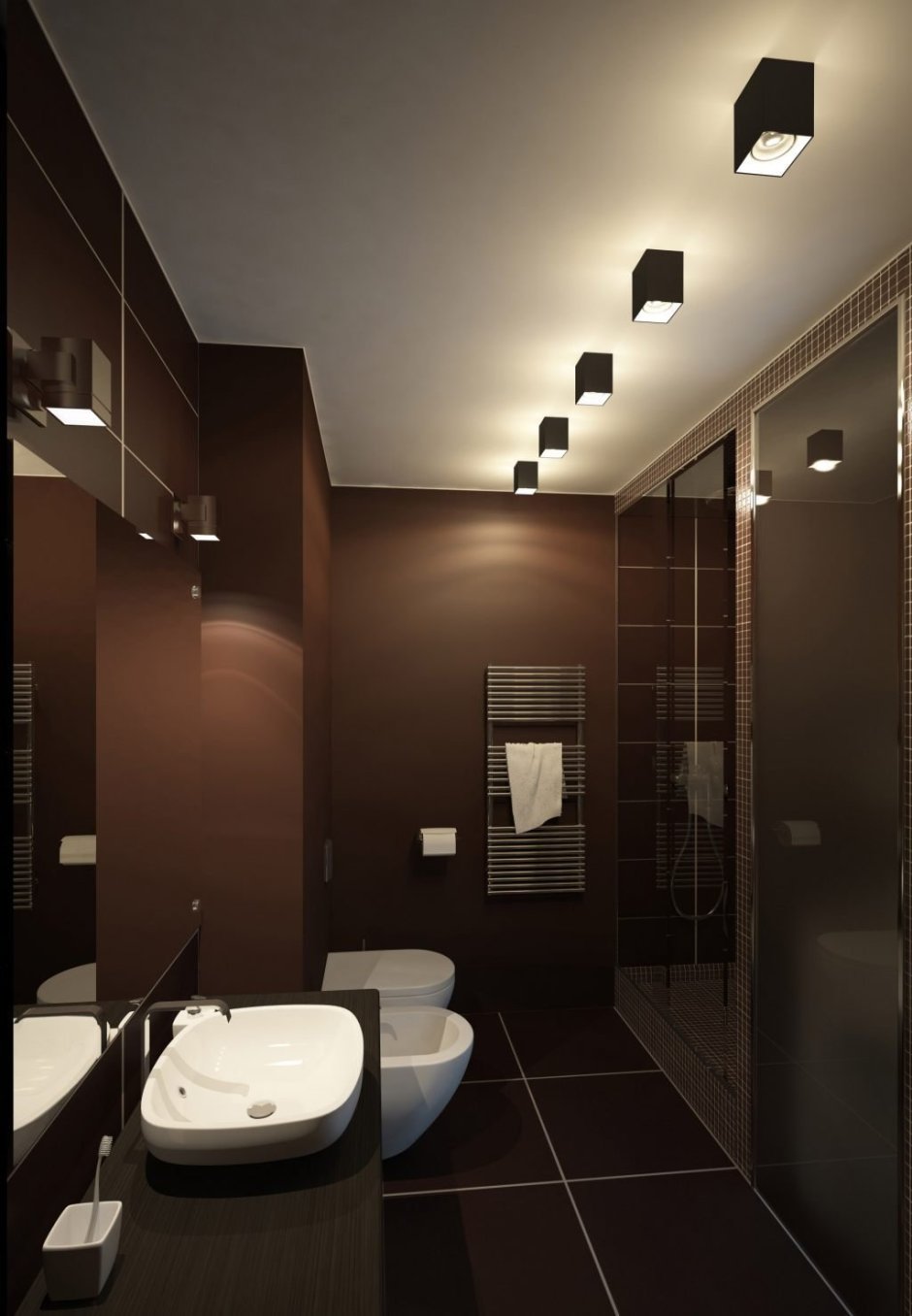 Туалет коричневый с бежевым (50 фото)