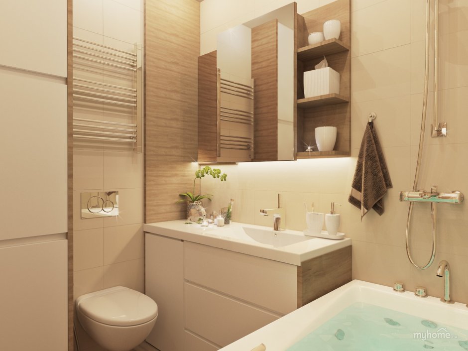 Дизайн ванной 4м ЖК Ренессанс