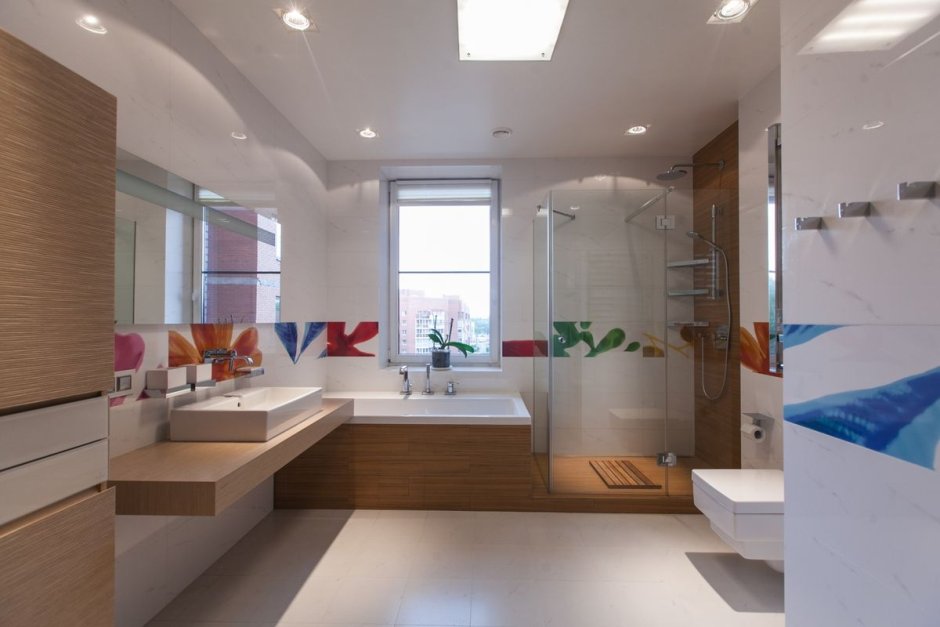 Дизайнерские решения для ванной загородного дома