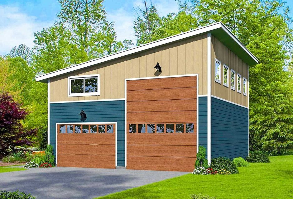 Идея двухэтажного гаража