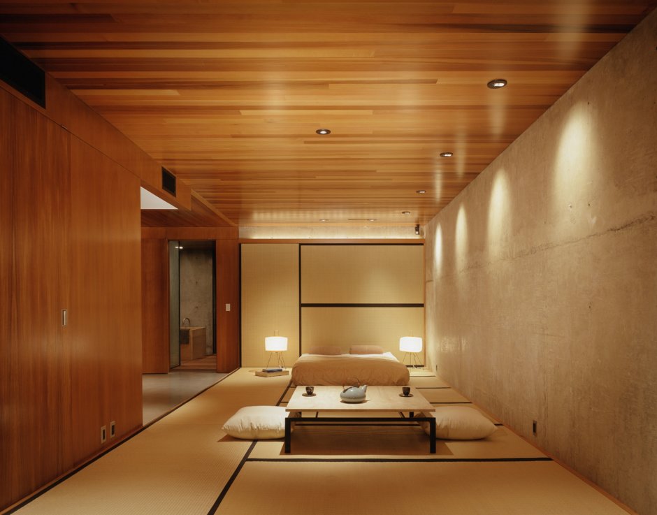 Потолок из дерева японские