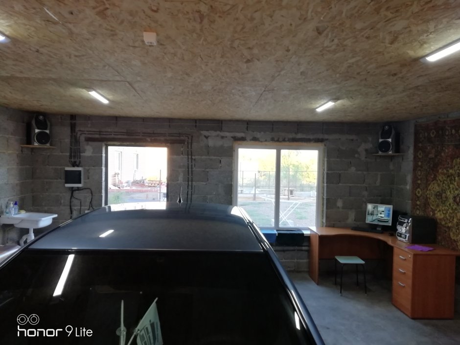 Потолок из OSB В гараже
