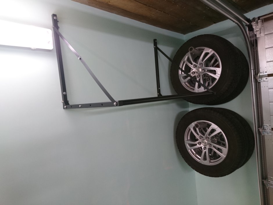 Полка для колес на стену