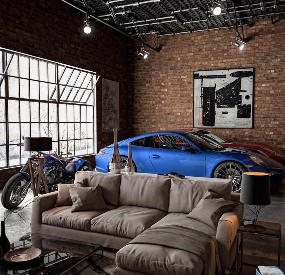 Красивый гараж изнутри