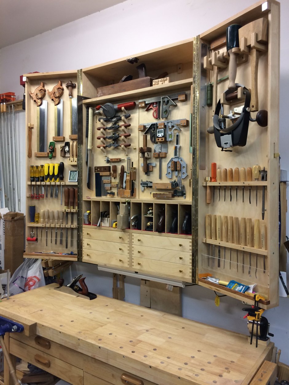 Шкаф для инструментов в мастерскую