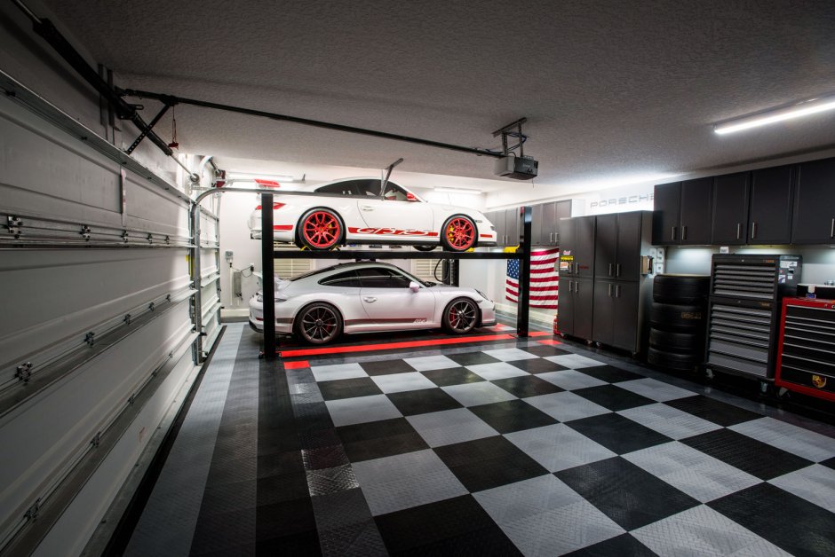 Интерьер гаража в стиле ретро