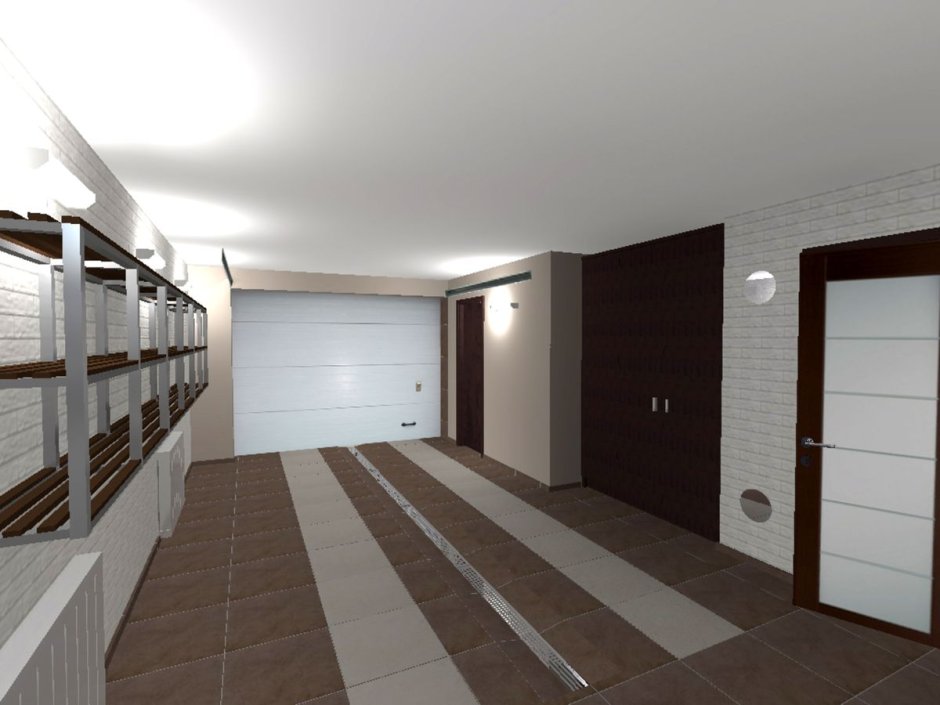 Гараж в оранжевом цвете