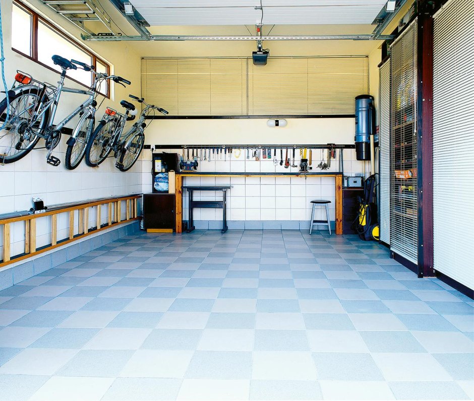 Внутренняя отделка гаража керамогранитом