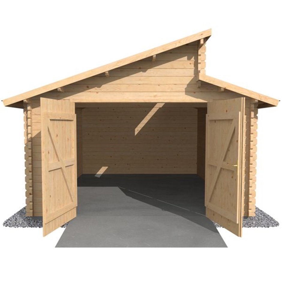 Каркасный деревянный гараж