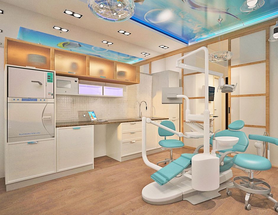 Стоматологический кабинет в сером цвете