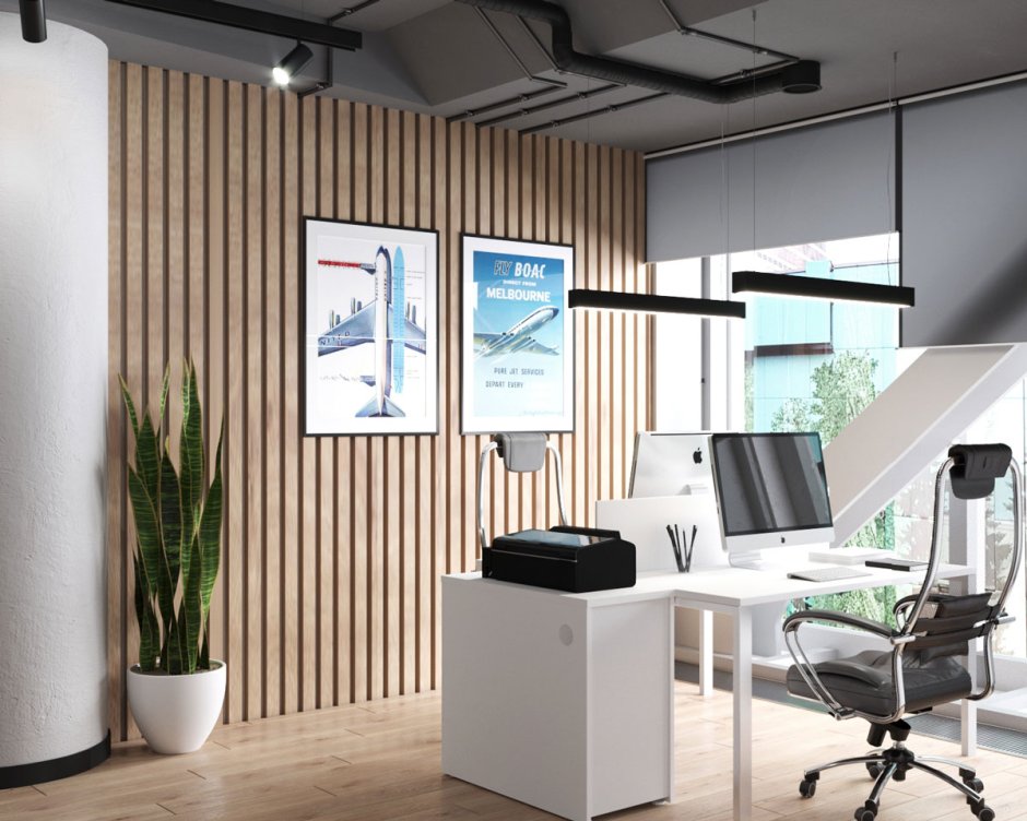 Дизайн небольшого офиса 3d