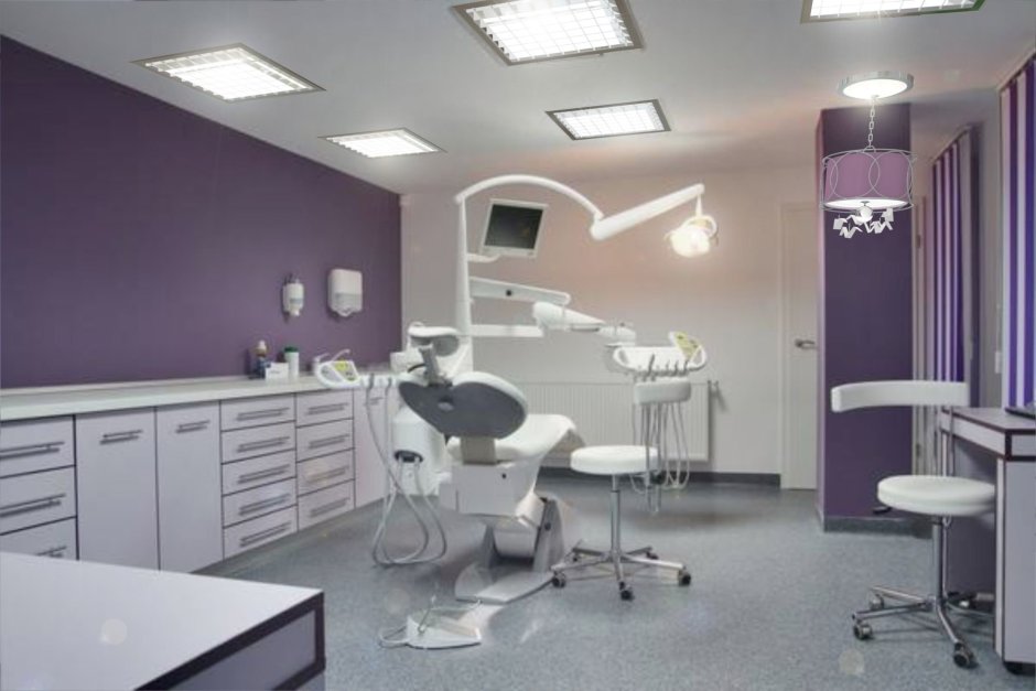Стены в стоматологическом кабинете