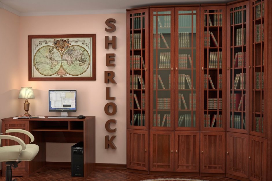 Книжный шкаф Шерлок орех