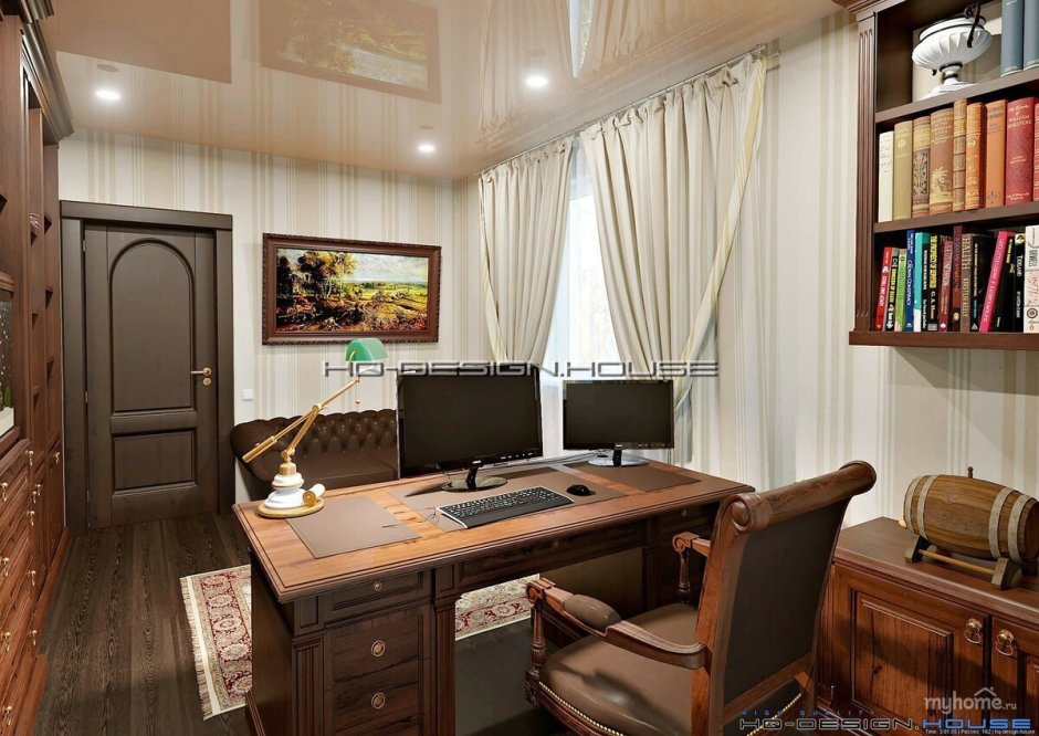 Современный интерьер домашнего кабинета