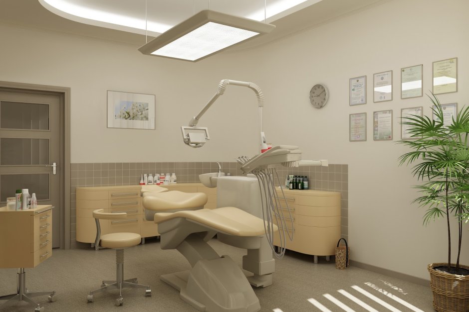 Стоматологический кабинет в бежевых тонах