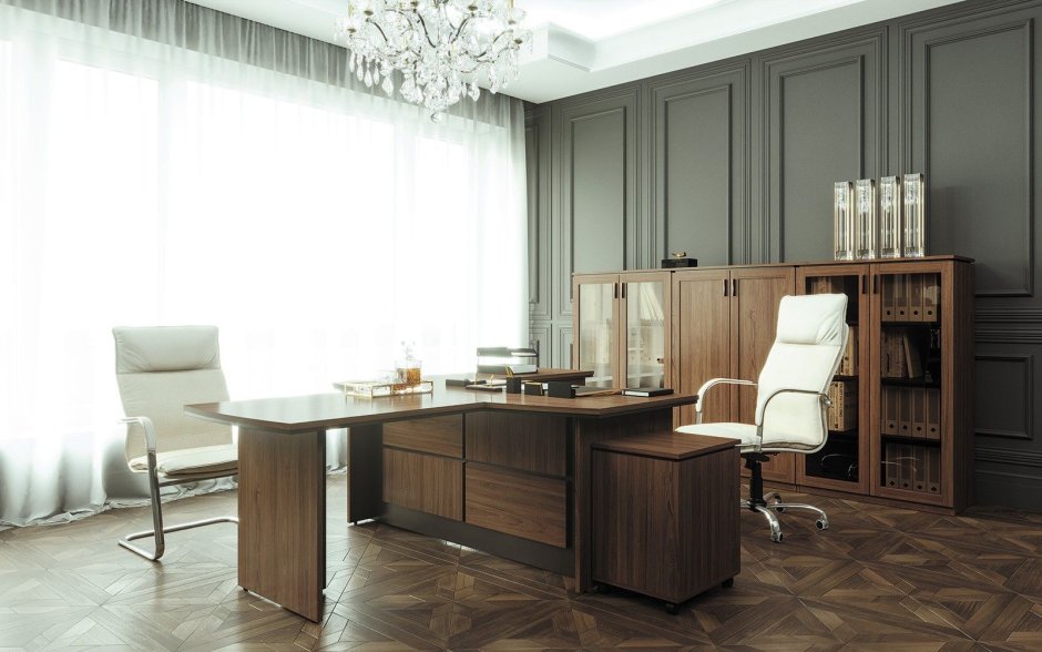 Мебель кабинет руководителя Yalta цвет орех