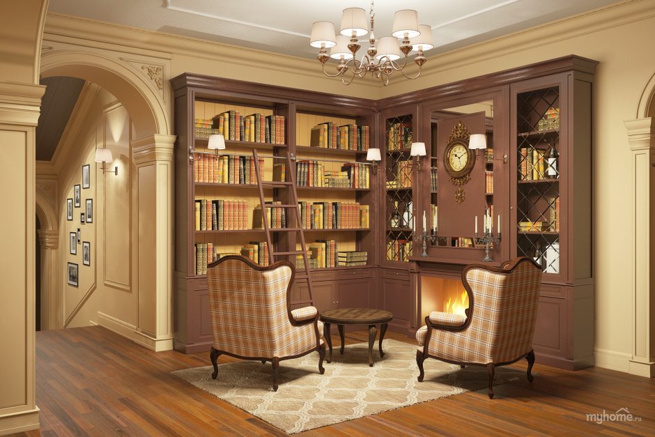 Книжный шкаф в классическом стиле