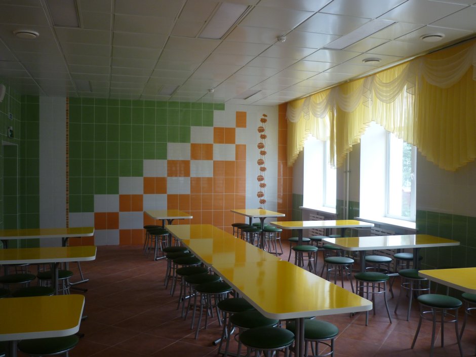 Обеденный зал в школе