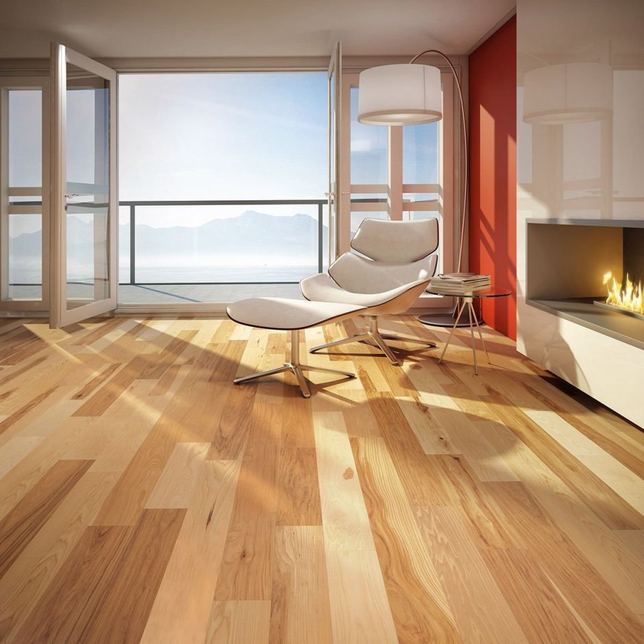 Комната с деревянным полом