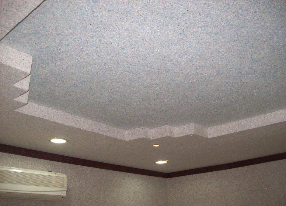 Потолок из бетона в интерьере