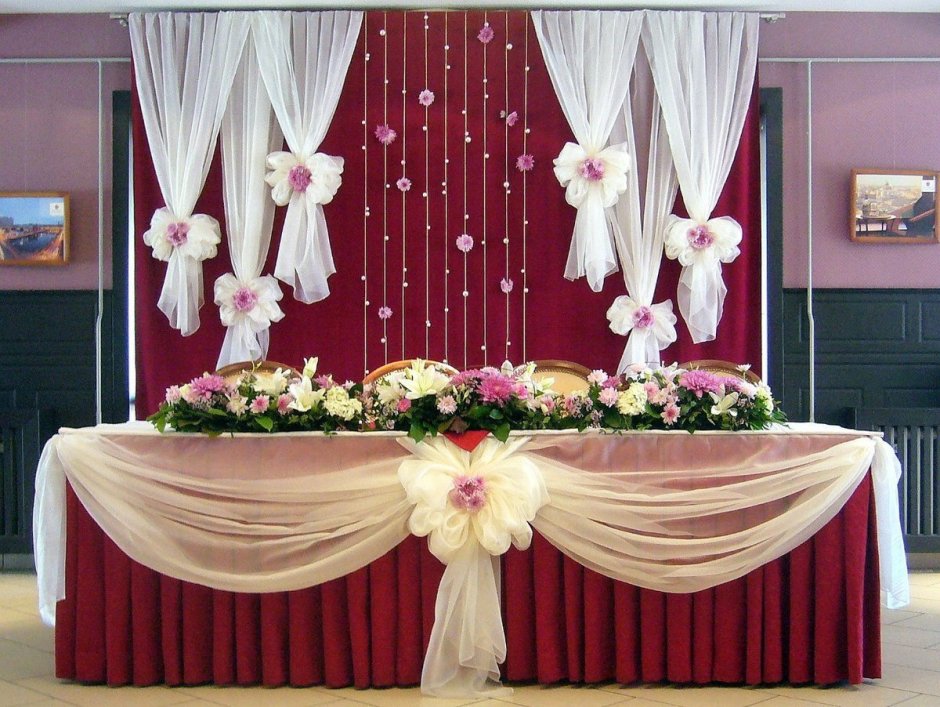 Декор зала на свадьбу Шакирова