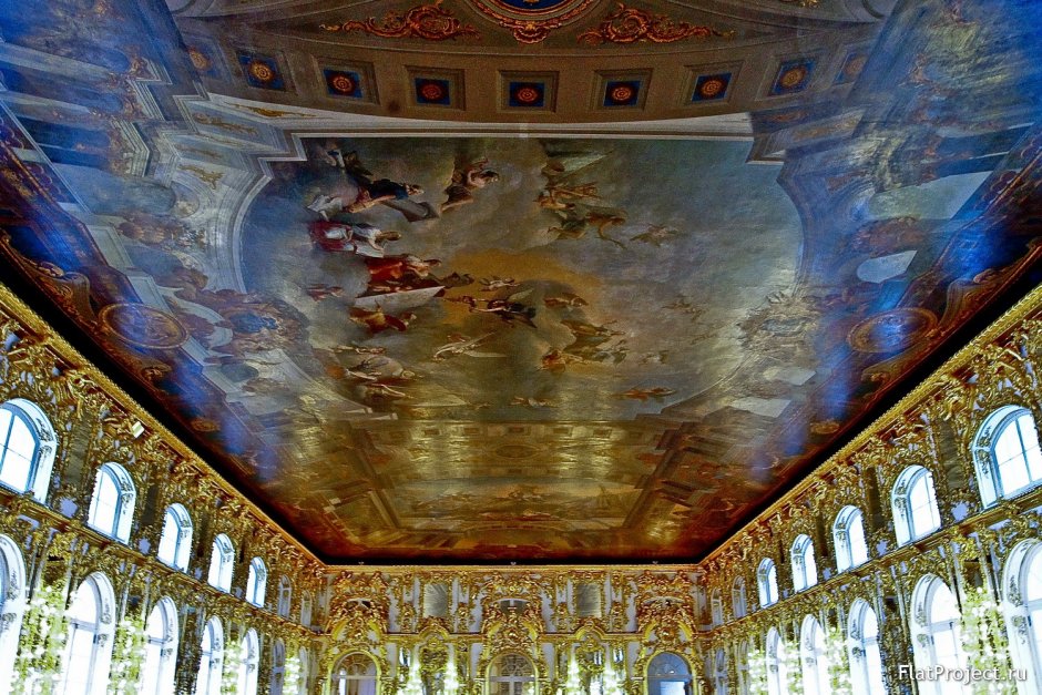 Екатерининский дворец большой зал плафон