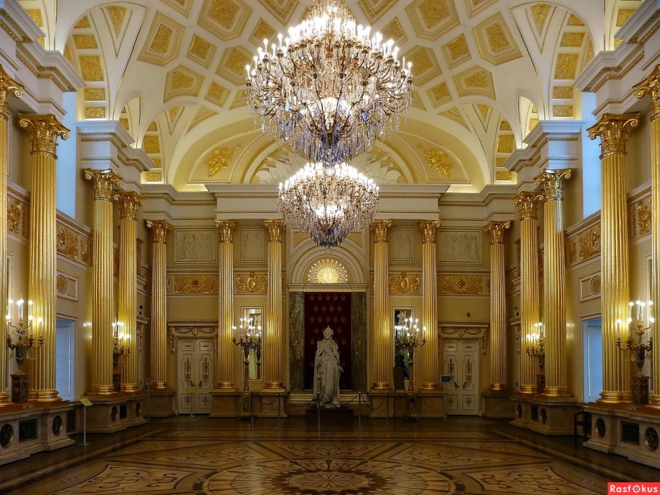 Паркет Георгиевского зала Кремля