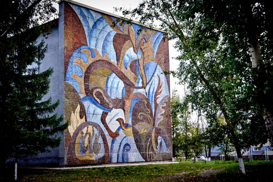 Советская архитектура в Волгограде мозаичные панно