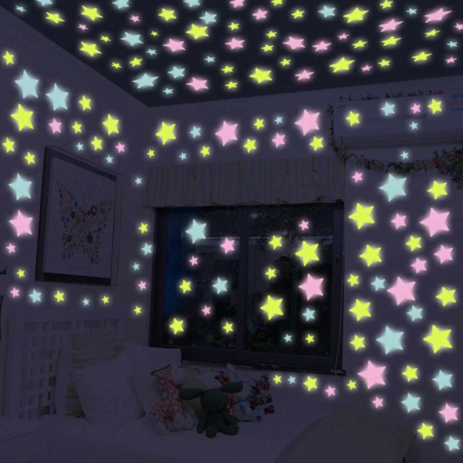 Светящиеся звезды на потолок