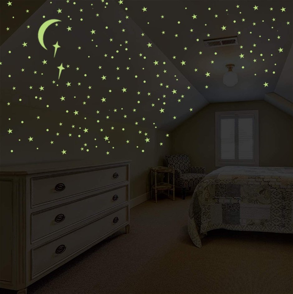 Светящиеся звезды на потолок