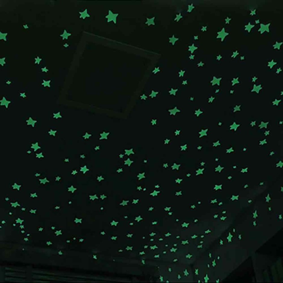 Натяжные потолки со звездами светящимися в темноте