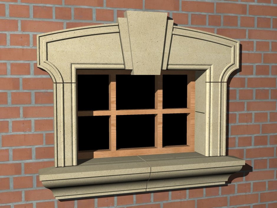 Обрамление окна на фасаде металлом