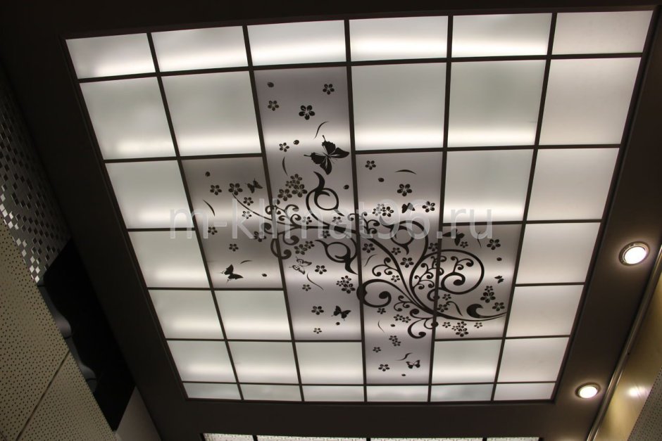 Потолок с пескоструйным стеклом