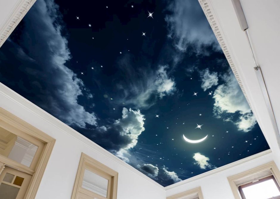 Натяжной потолок ночное небо