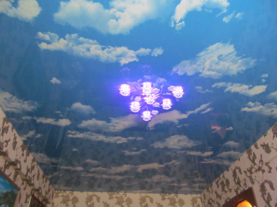 Фактура облака натяжные потолки