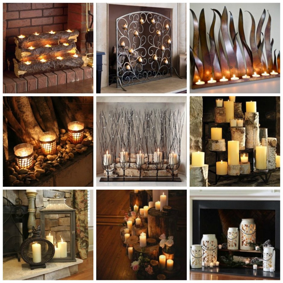 Свечи для декоративного камина