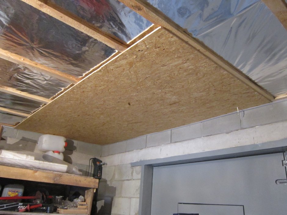 Теплоизоляция потолка в гараже