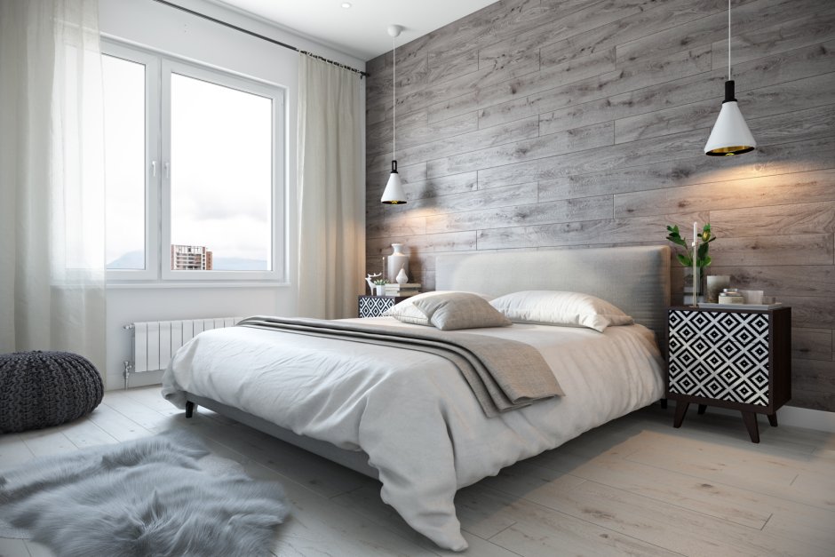 Спальня-гостиная в скандинавском стиле