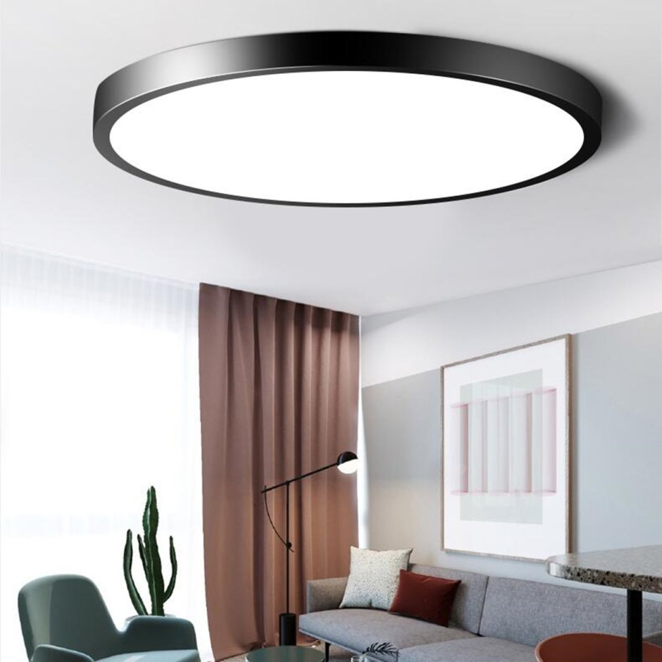 Круглая светодиодная лампа на потолок